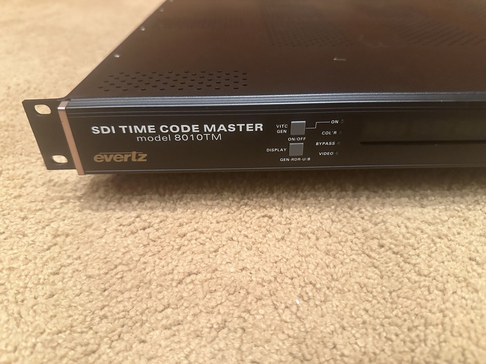Evertz 8010TM SDI Time Code Master, Used Good Condition