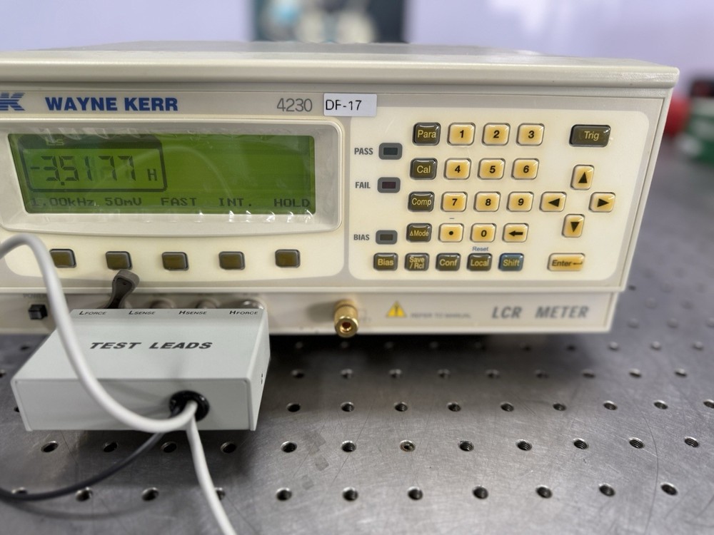 Wayne Kerr 4230 LCR Meter w/ Leads – Powers On, Calibrate Mode – Untested