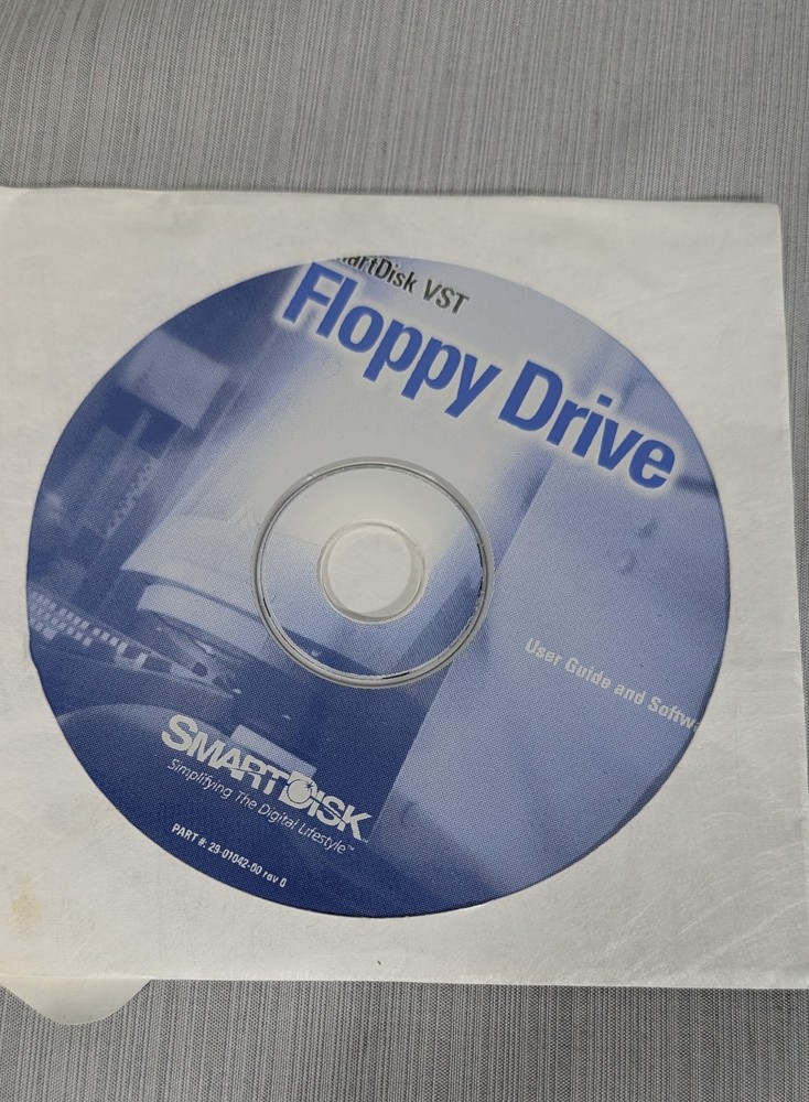SmartDisk External USB 3.5" Floppy Drive for PC or Mac/Titanium Edition/Tested