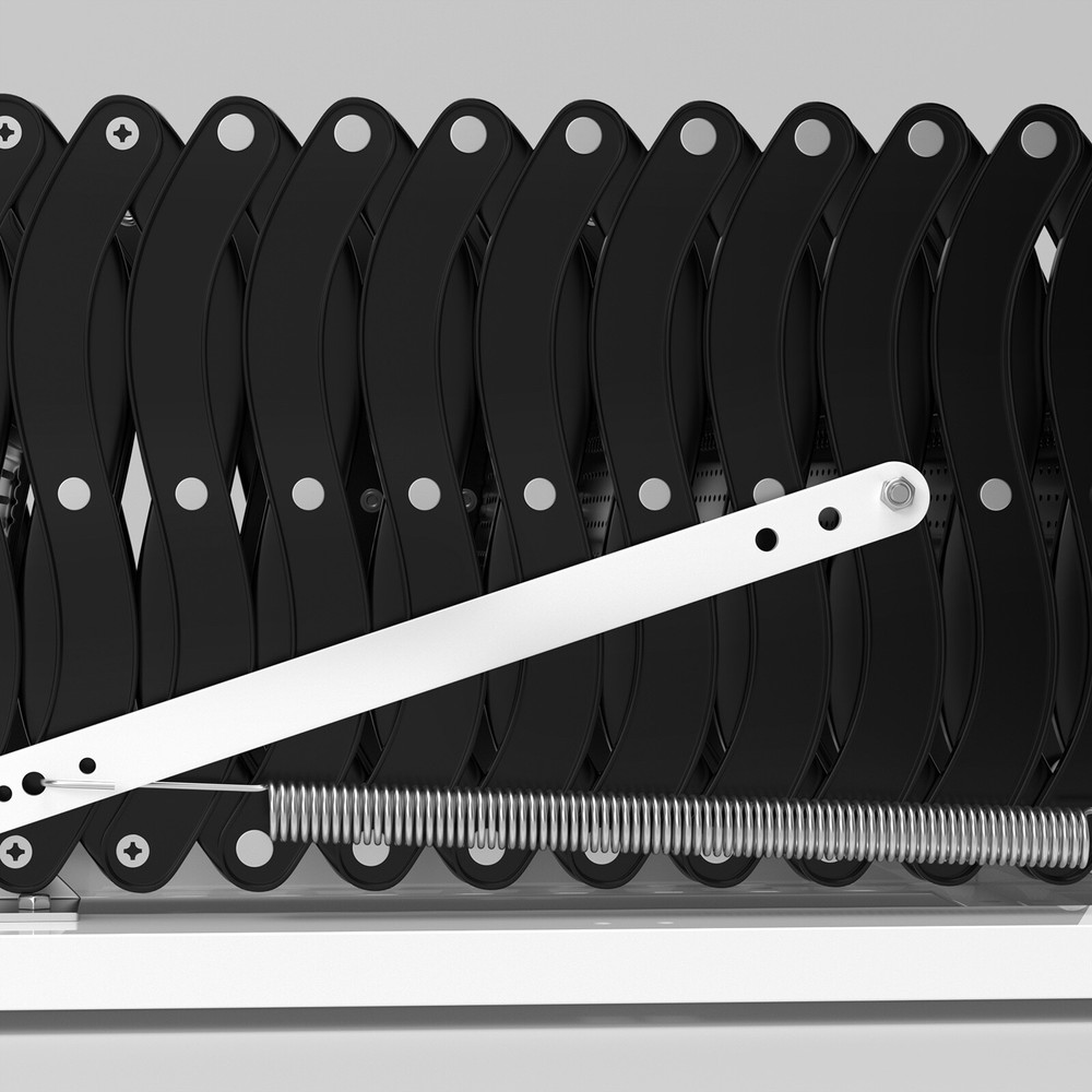 Wall Mounted Folding Ladder Black Loft Attic Stairs Pull down 12 Steps B9