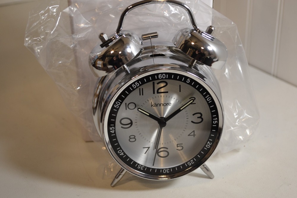 Kannore Twin Bell Alarm Clock Battery Operated