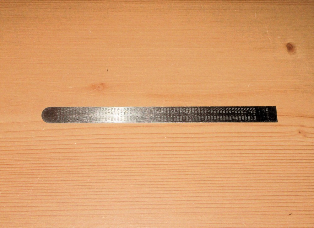 Hankison Corp. Stainless Steel 6" Ruler & Decimal Chart