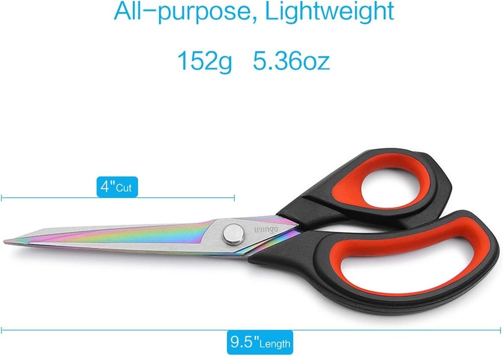 Tailor Scissors Heavy Duty Multi-Purpose Titanium Coating Forged Stainless St...