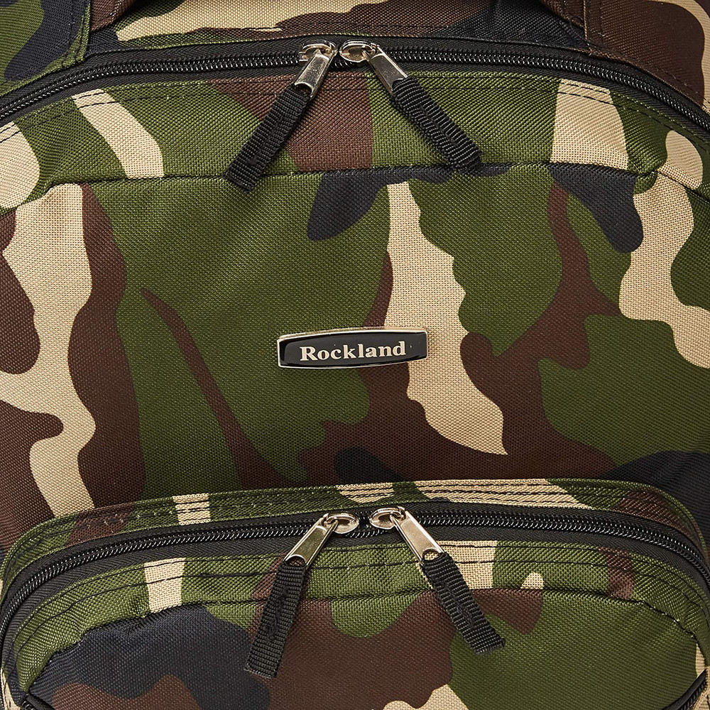 Double Handle 17" Rolling Backpack, Camo