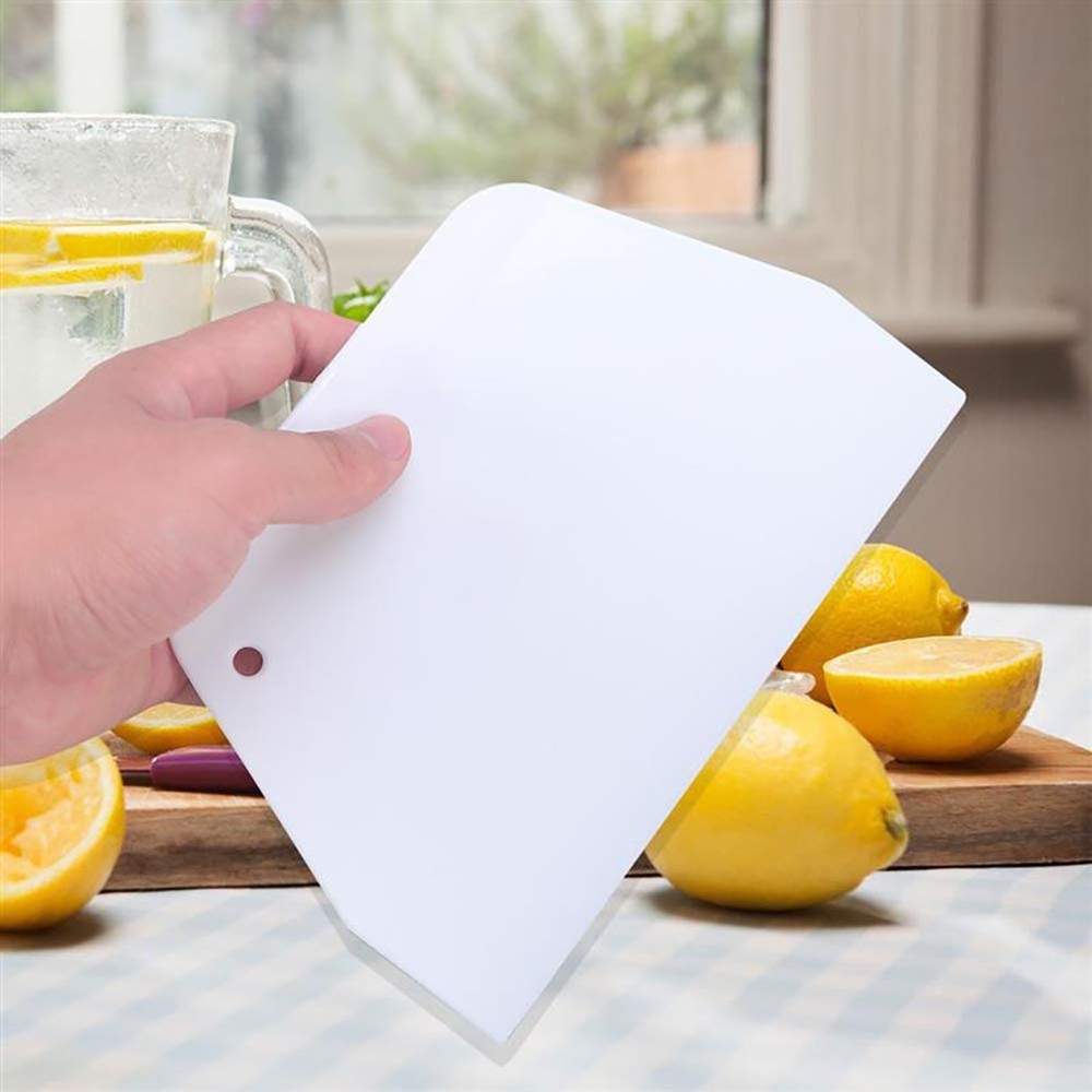 Luckycivia 3-Piece Trapezoidal Plastic Scraper - Multi-Function Kitchen Tool ...