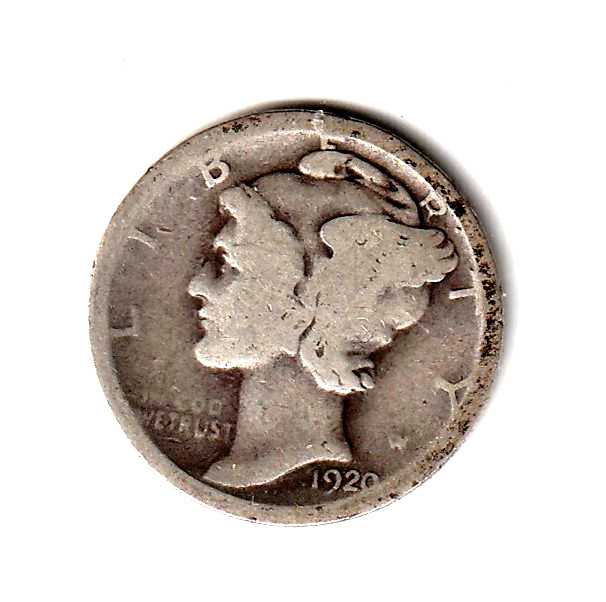 1920 Mercury Dime