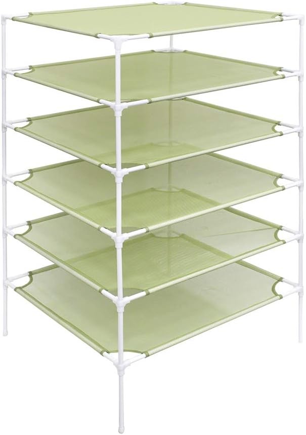 Sweater Drying Rack 6-Layer Stackable Cloth Mesh Dry Net,Green(Connector