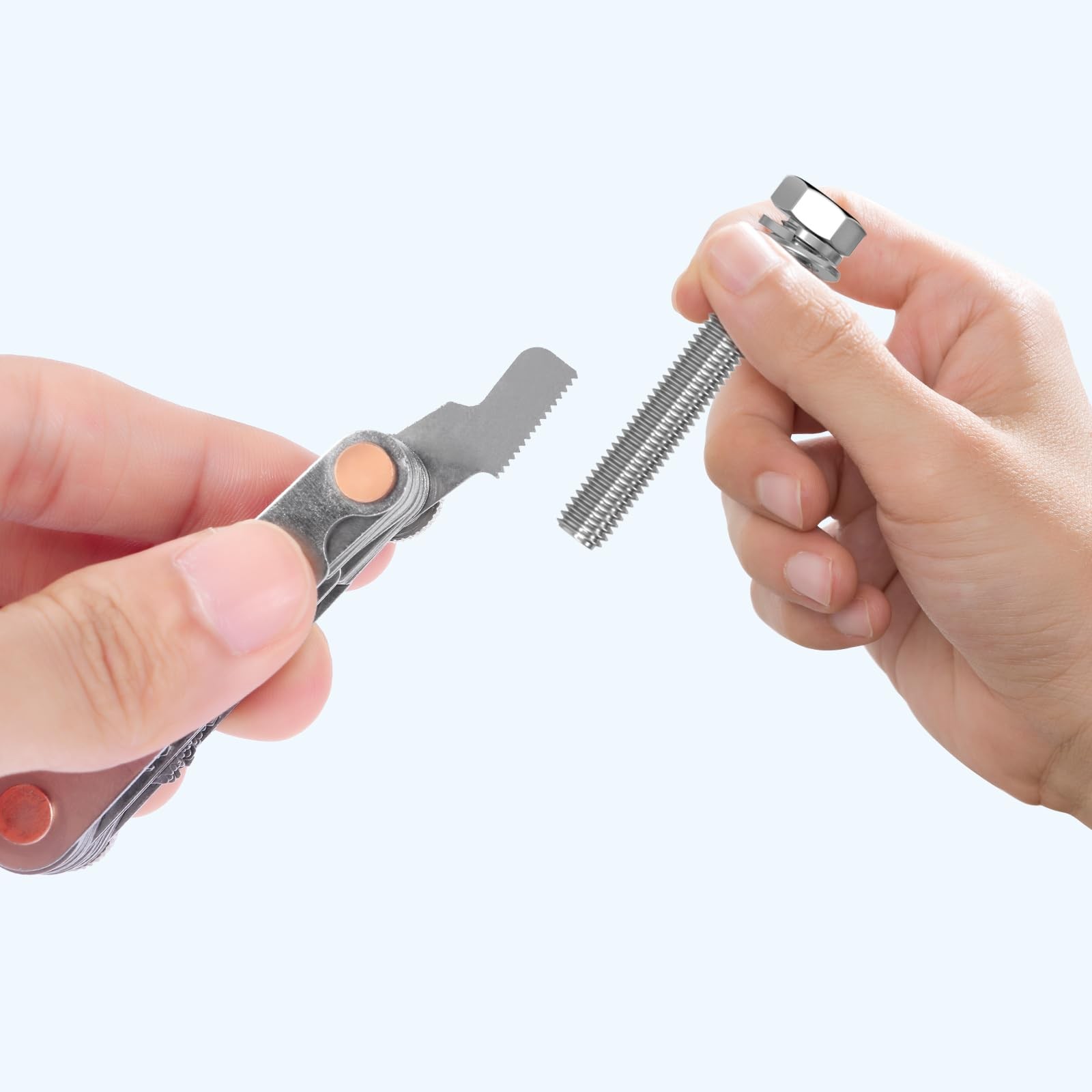 Professional Thread Gauge, 3-in-1 Thread Pitch Gauge: Metric 60°, Whitworth 5...