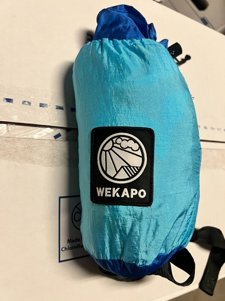 WEKAPO Beach Blanket Sandproof Waterproof Mat Blue Compact Carry Bag