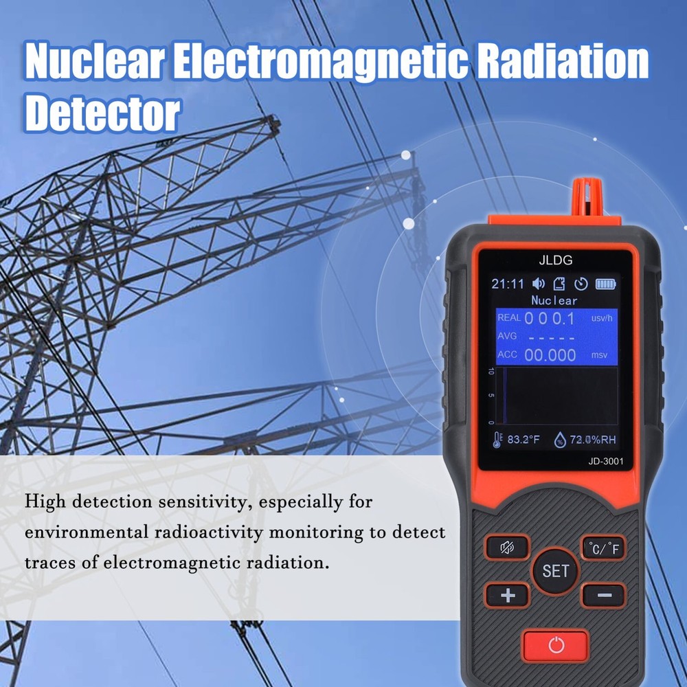 Geiger Counter and Electromagnetic Radiation Detector with Data Export Function