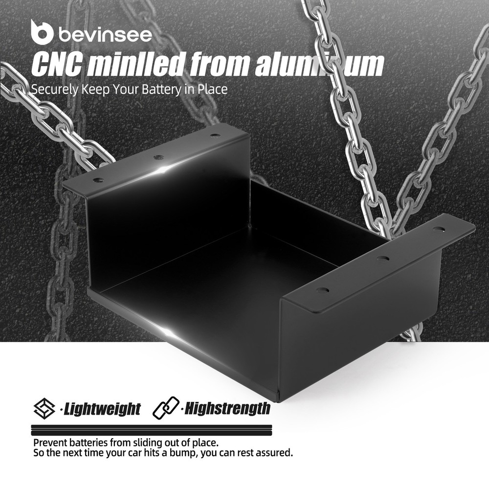 Battery Hold Down Tray Battery Relocation Box Bracket Anodized For PC680 Odyssey