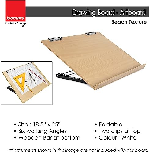 A2 Foldable Drawing Board Table Model Drafting Board with Clips