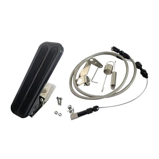 Universal Floor Mount Throttle Pedal, 24’’ Throttle Cable, Return Spring Kit