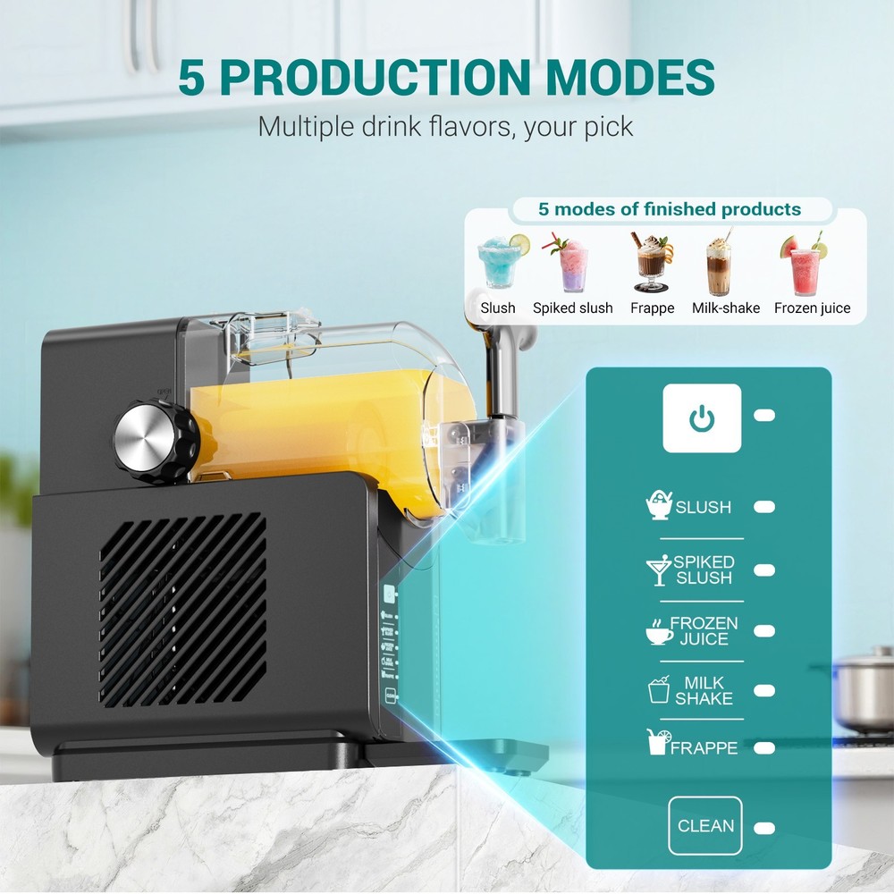 Slushie Machine for Home No Ice Needed, Frozen Drink Maker 5 Pre-Set Programs