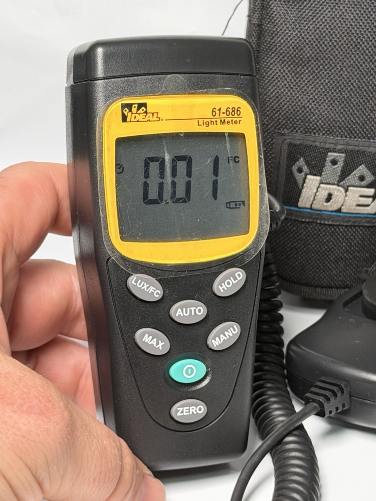 IDEAL 61-686 Digital Light Meter in Case