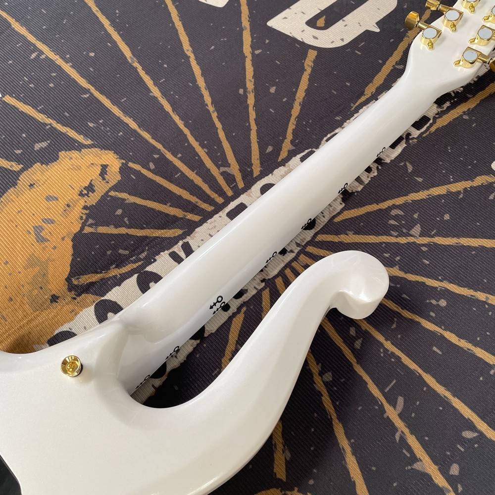 White Cloud Prince Electric Guitar 6String Custom Inlay Free Ship