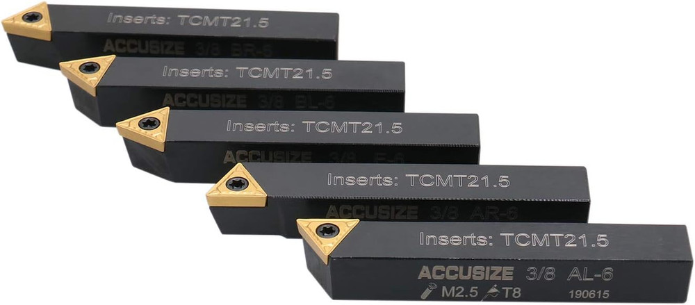 3/8'' 5 Pc Indexable Turning Tool Set, 2380-5062