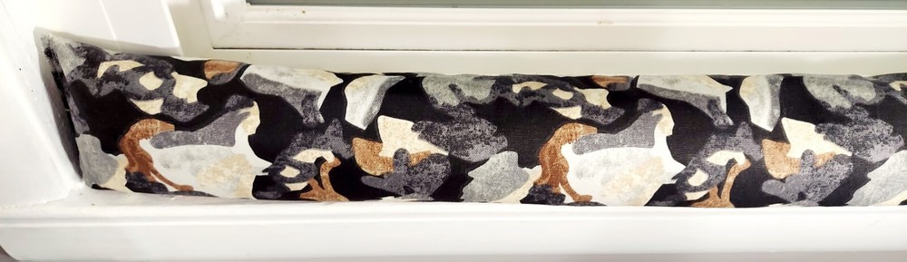 Draft Stopper, Cedar Filled, Draft Stopper, Window Draft Stopper, Camouflage