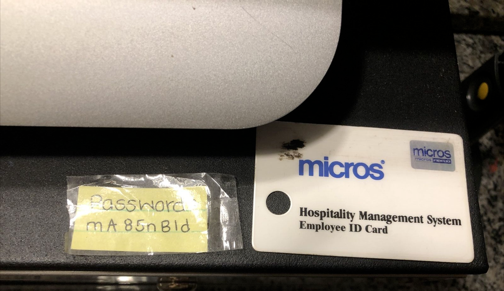 Micros Oracle Workstation 6 POS System includes printer, scanner, employee card