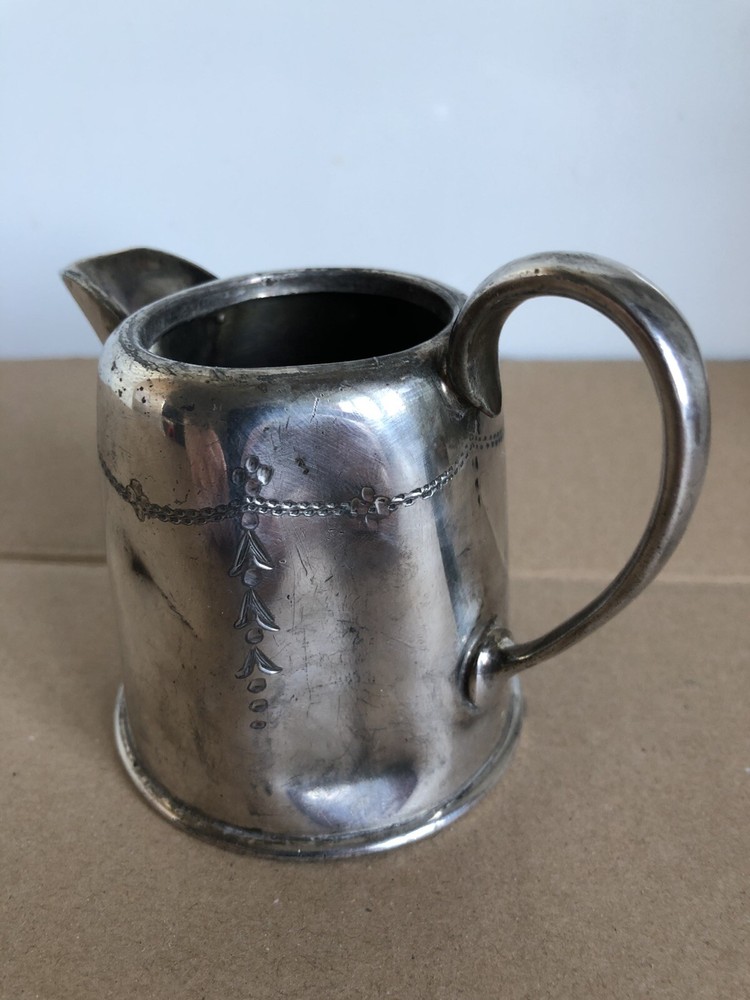 Vintage Silver Milk Jug Cream Table Jug EPBM