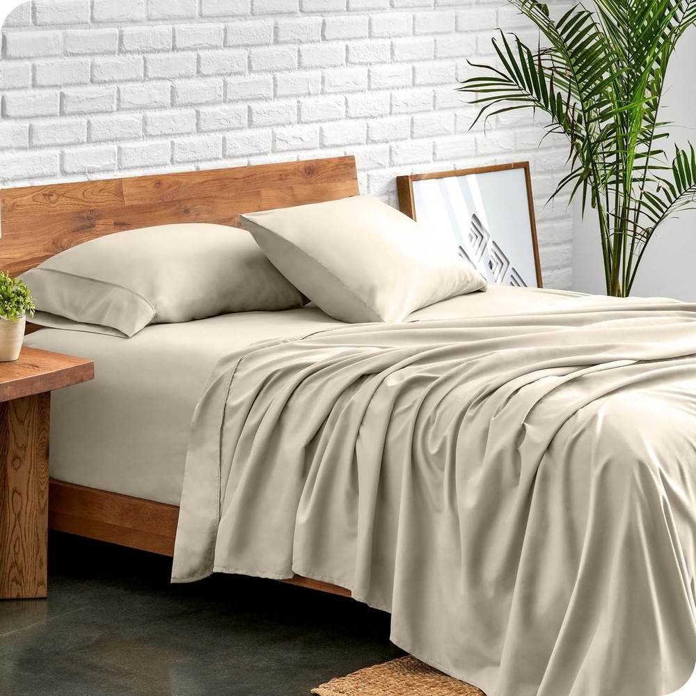 Queen Sheet Set Luxury 1800 Ultra-Soft Microfiber Bed Sheets Double Brushed Deep