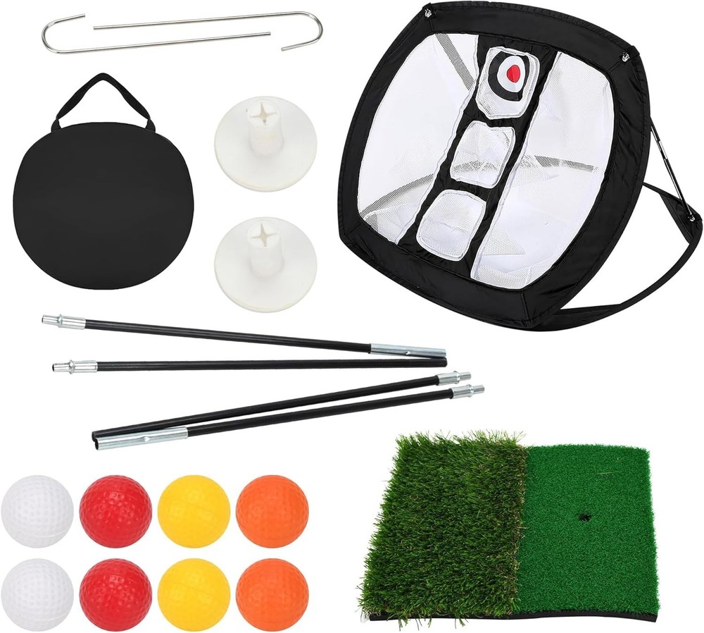 Golf Practice Net Golf Hitting Aid Training Chipping w/ Target Backyard Outdoor