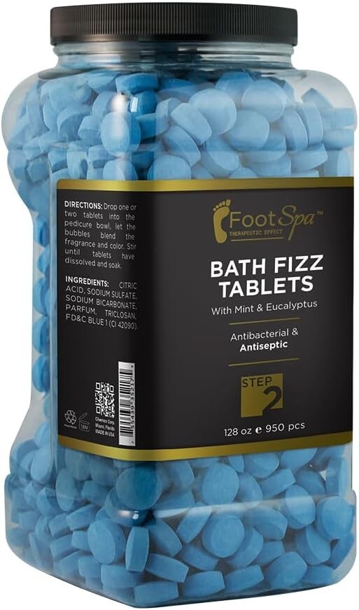 Foot Spa Bath Fizz Tablets Mint & Eucalyptus 950 Tablet