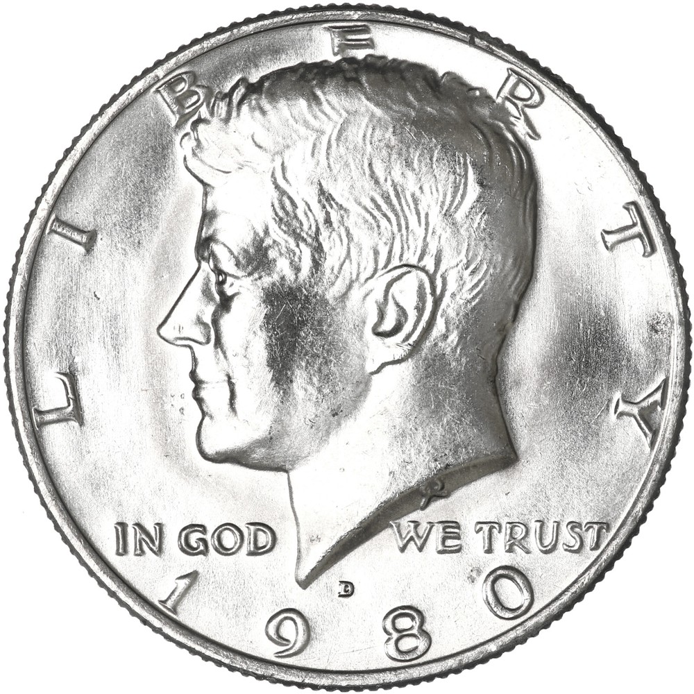 1980 D Kennedy Half Dollar CN-Clad BU