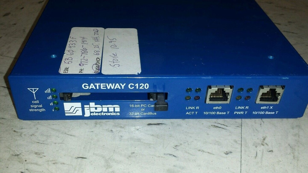 JBM ELECTRONICS GATEWAY C120F WIRELESS CELLULAR ROUTER