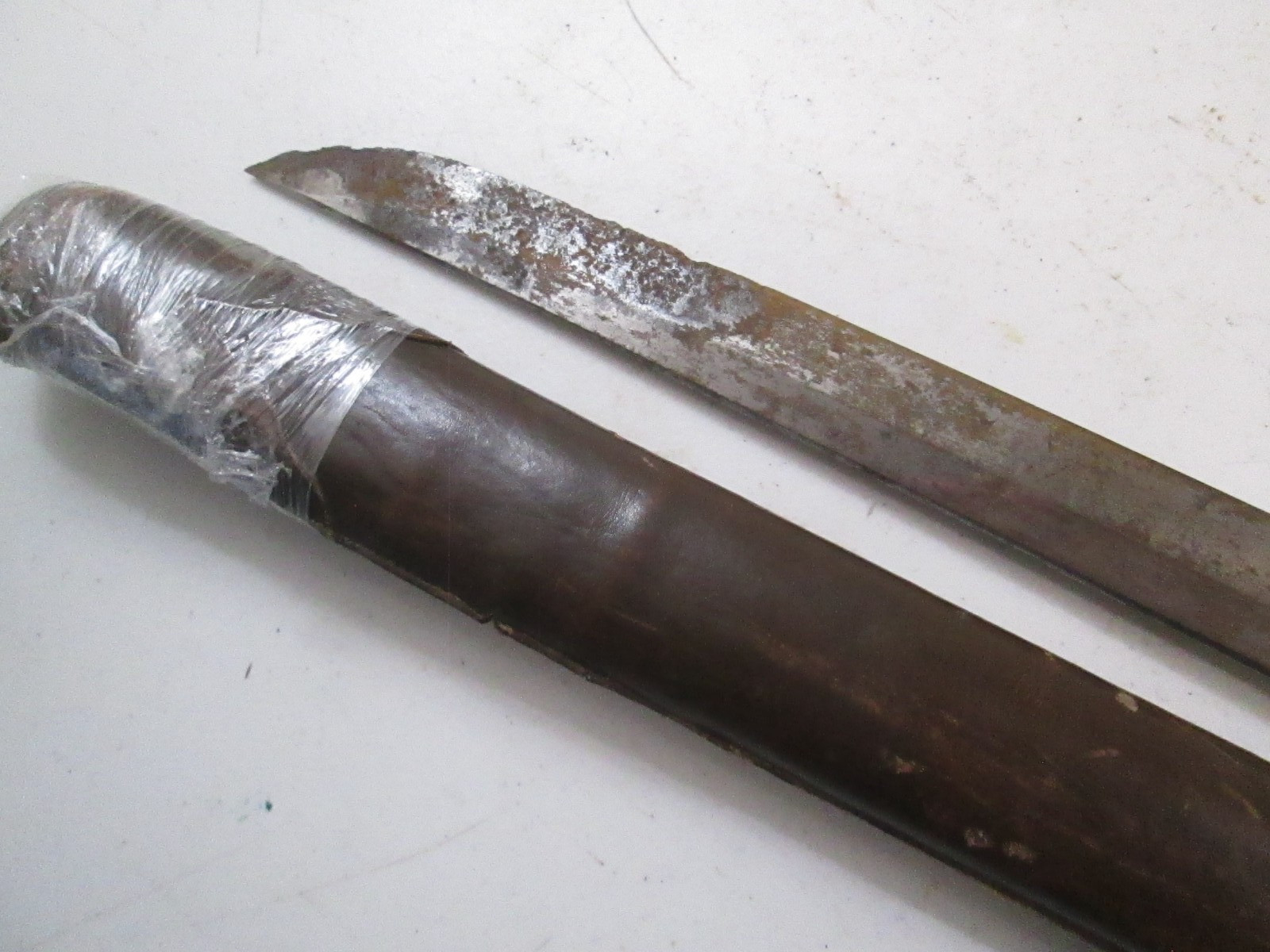 OVER 300 YEARS JAPANESE KATANA SAMURAI SWORD & SCABBARD LONG BLADE 27.75" #L10