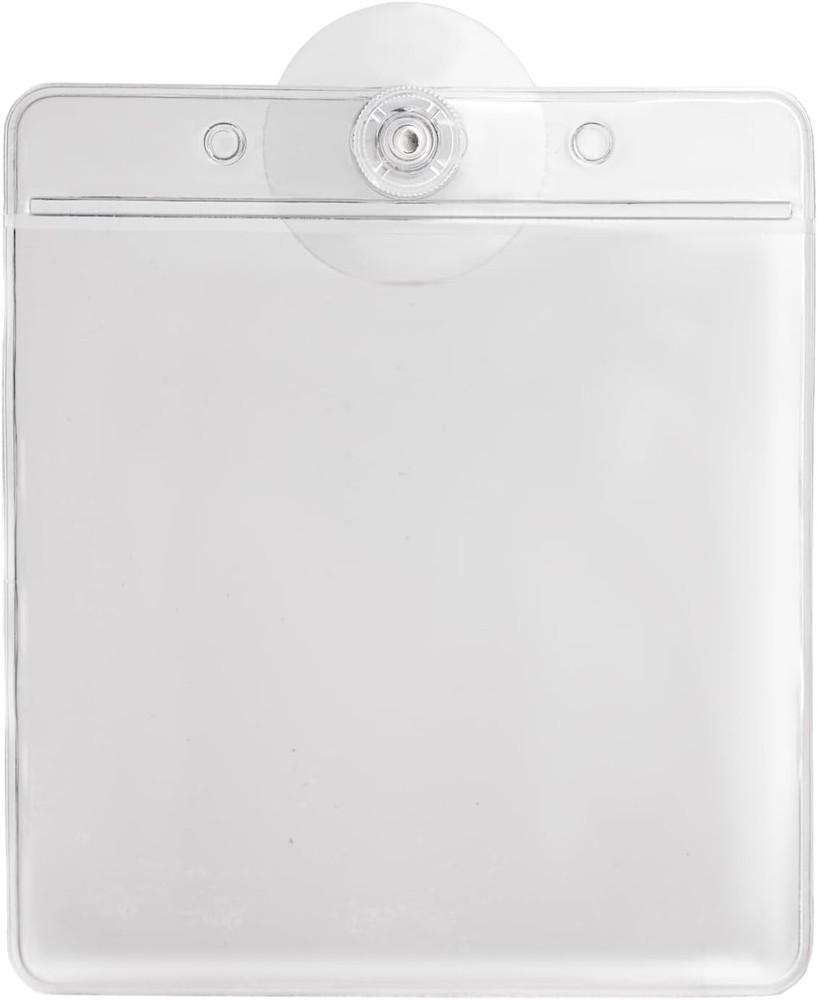 ADI Badge Holder Wallet, and Protector with 1 Low Profile WINDSCREEN Suction Cup