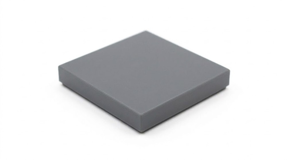 QBC Bricks - 500x Compatible Grey Dark Stone Brick 2X2 Flat Tile