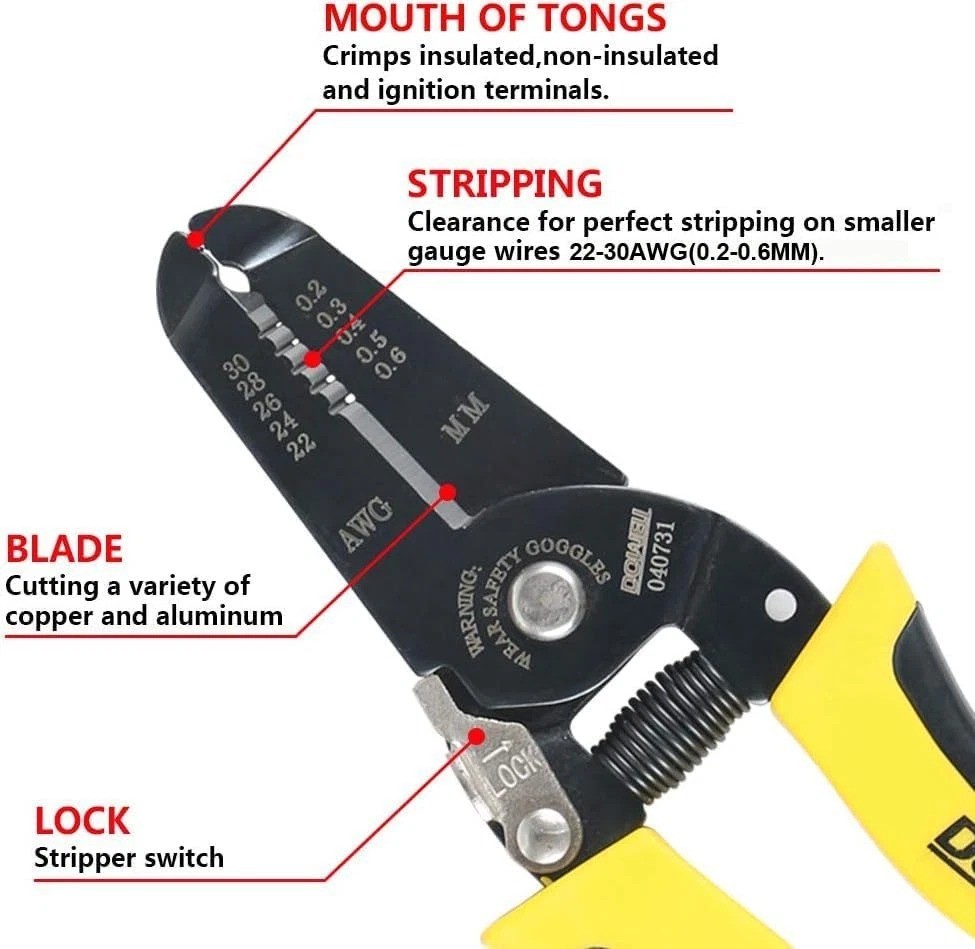 22-30 AWG Wire Stripper Wire Stripping Tool Wire Cutter and Multi-Function Hand