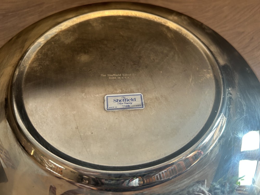 Sheffield Silverplate Casserole Dish w Lid Pyrex Insert 128