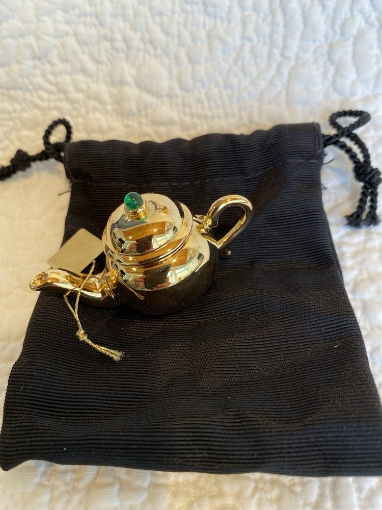 Estée Lauder "Teapot" Solid "Dazzling Gold" Perfume Compact