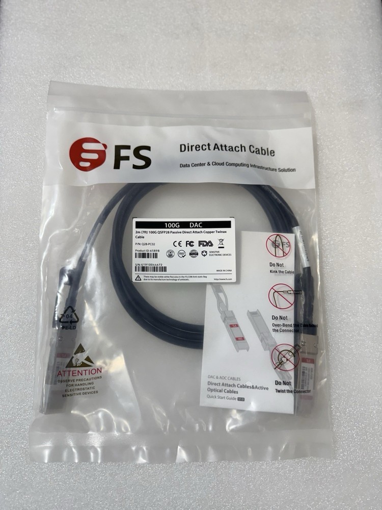 Fiberstore 100G QSFP28 2M Direct Attach Cable
