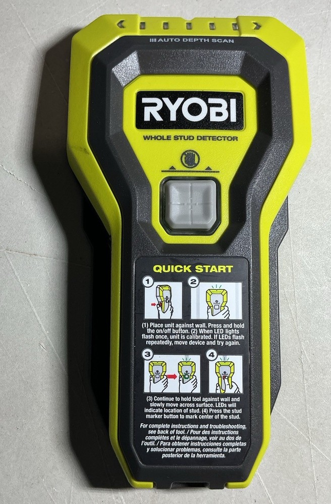 RYOBI ESF5002 Whole Stud Finder Auto Depth Scan Tech Hand-Held Multiple LED A21