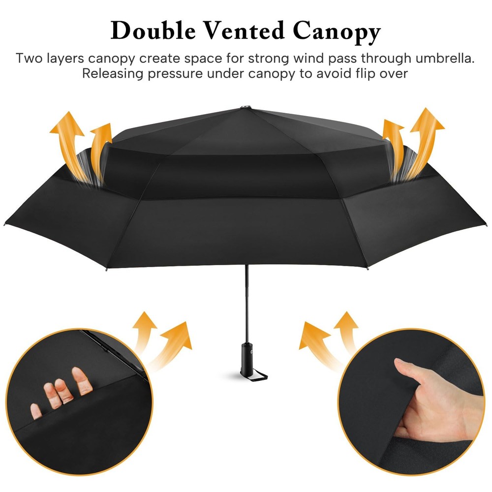 Golf Umbrella 54inch Oversized Automatic Open Close Windproof - Compact Travel