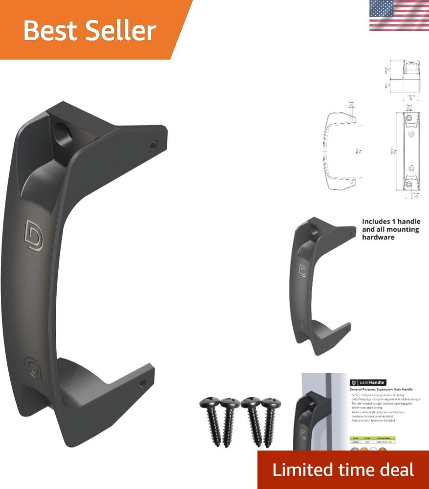 LL3GH Gate Handle, Reversible for Right or Left Handing, Side-Fixing Legs Pro...