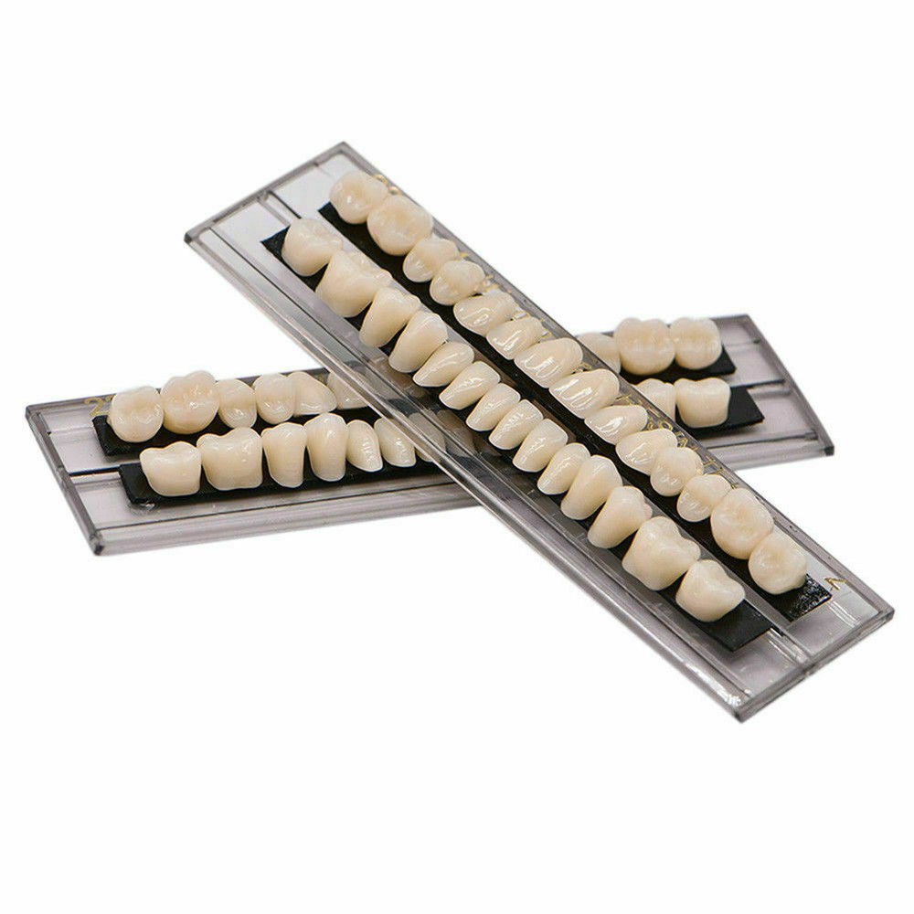2 Sets Dental Size #A2 & #A3 Denture Acrylic Resin Full Set Teeth Upper Lower