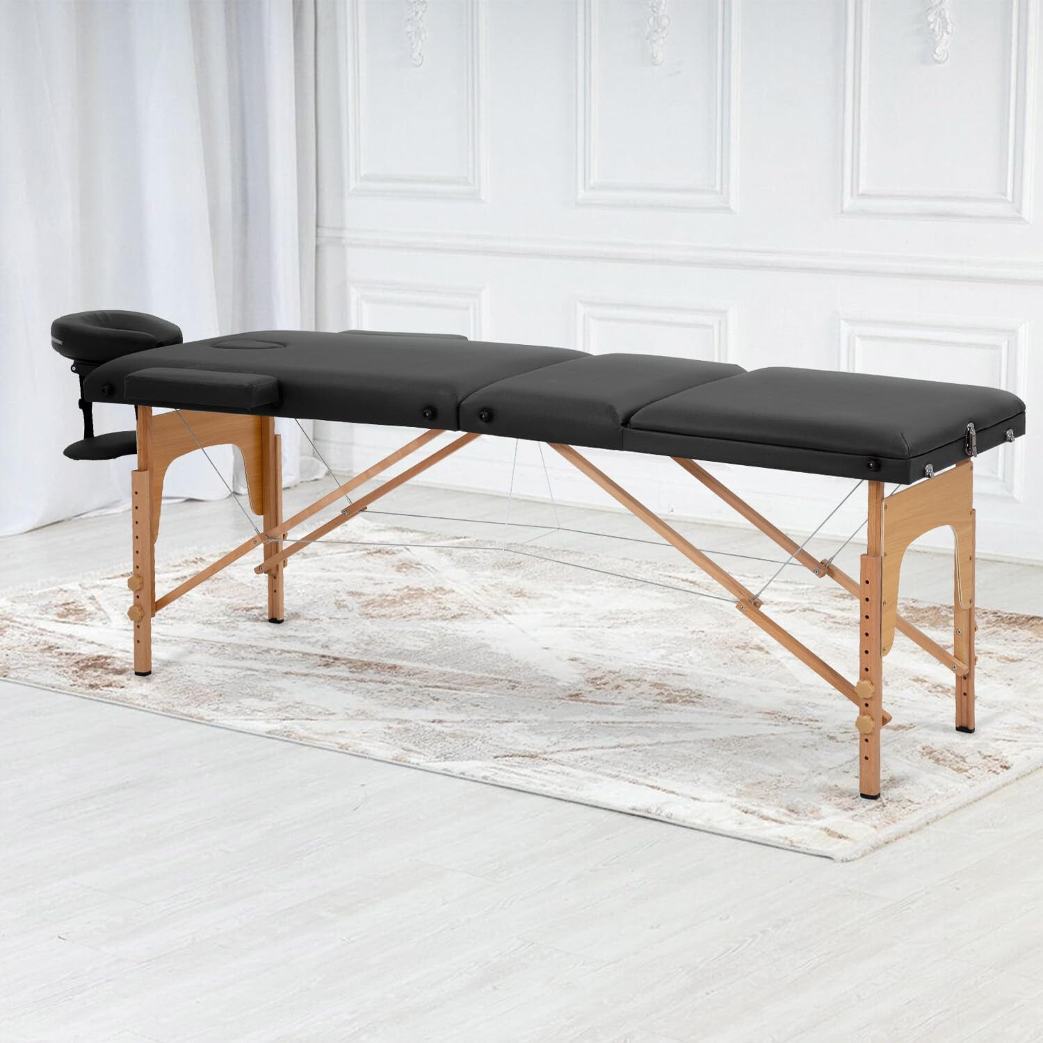 Massage Table Massage Bed 3 Fold Portable Massage Table 73" L x 32" W Spa Bed