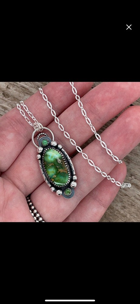 turquoise necklace sterling silver
