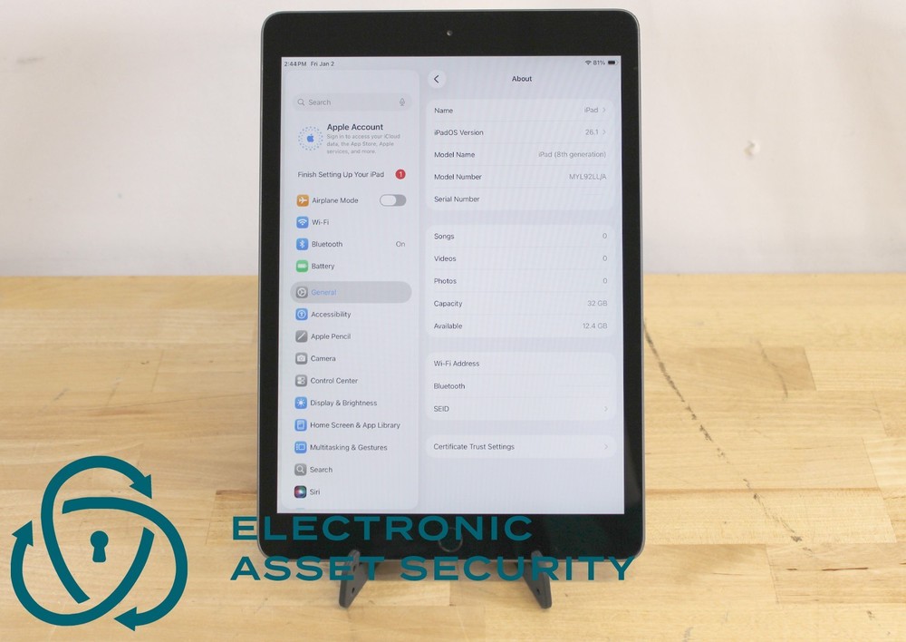 Apple iPad 8th generation A2270 32GB (WIFI only)