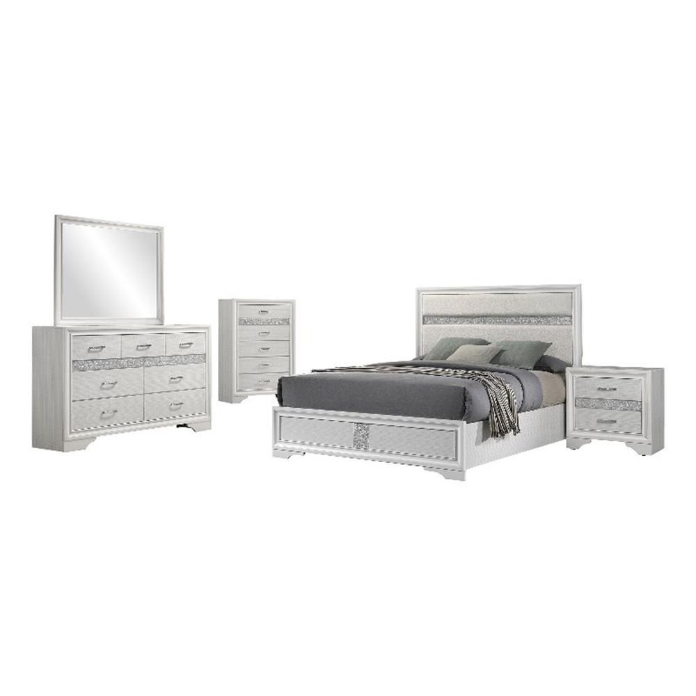 Miranda 5-piece Eastern King Bedroom Set White