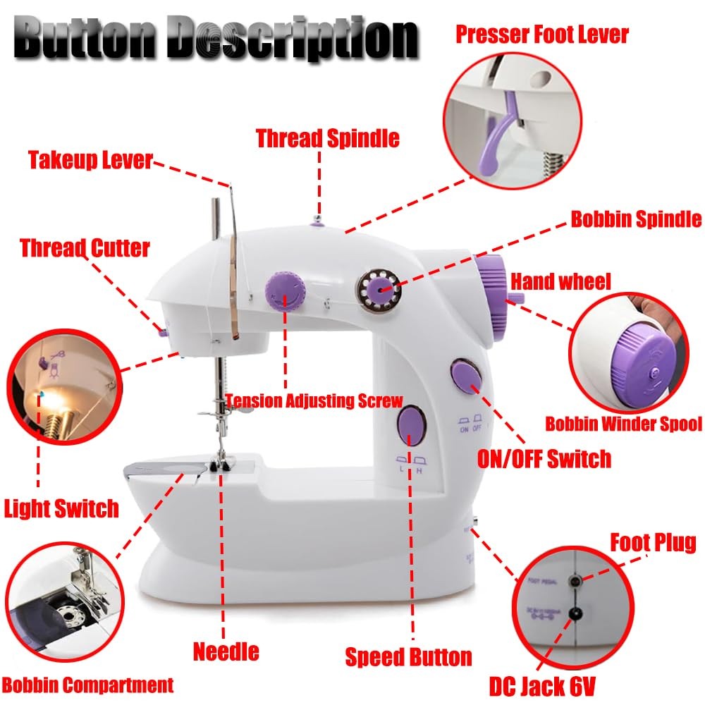 Mini Sewing Machine, Portable Sewing Machine for Beginners