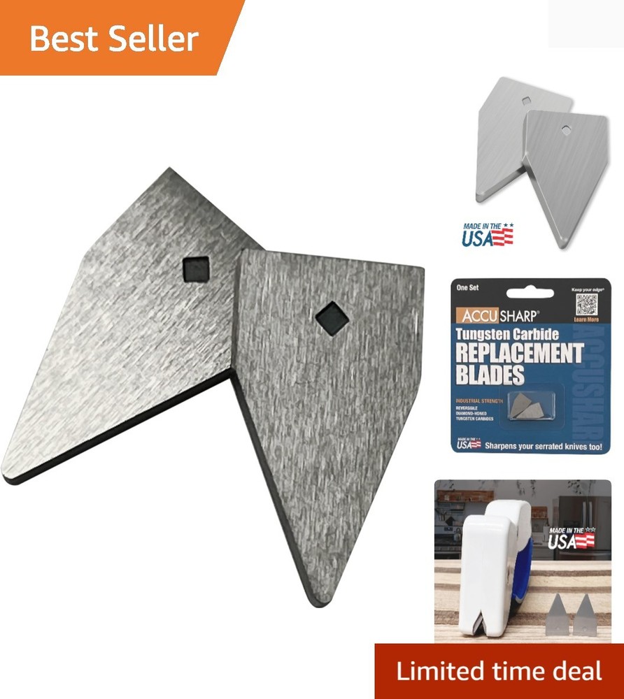 2-Pack Tungsten Carbide Knife Sharpener Blades for Quick Edge Restoration