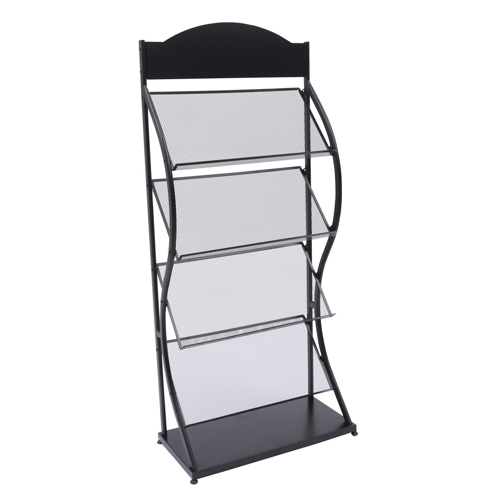 Book Shelf Rack Floor Multi-layer Storage Display Rack Newspaper Comic Display
