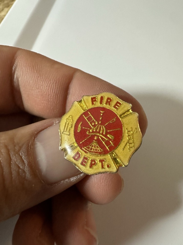 Vintage Fire Department Lapel Pin