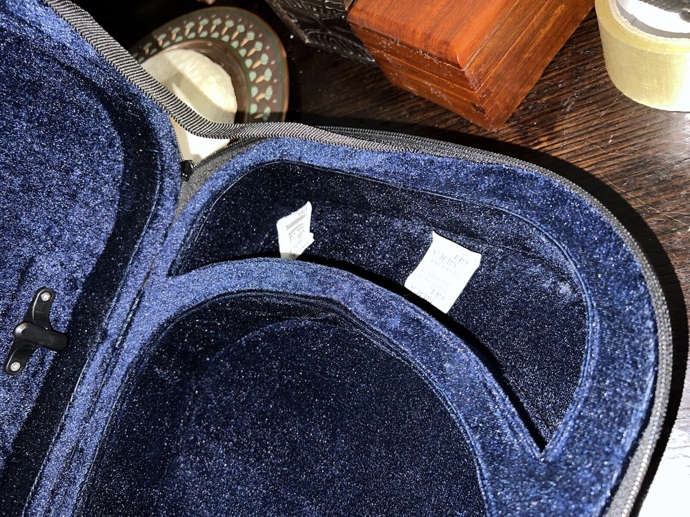 Aileen CSV102 Basic Lightweight Suspension Violin Black Zip Hard Case backpack