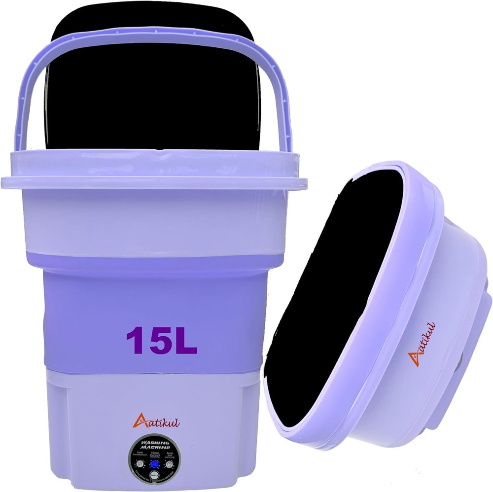 15L Foldable Portable Mini Washer, Small washing Machine for Small clothes